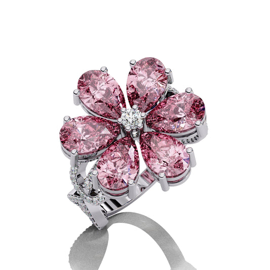 Main Stone
Color : FG
Clarity: VVS-VS
Shape: PEAR
Carat Weight Main Stone :4.430CT
Carat Weight Side Stone : 0.44CT
Type: Lab-Grown Diamond
SKU: MP10S
JewelleRose Floral Pear Cut Engagement Ring White Gold