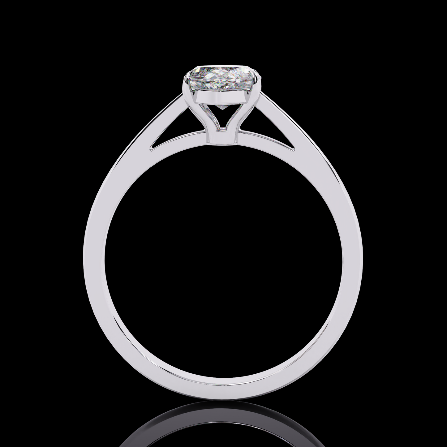0.86ct Marquise Cut Lab Grown Diamond Solitaire Ring - White Gold