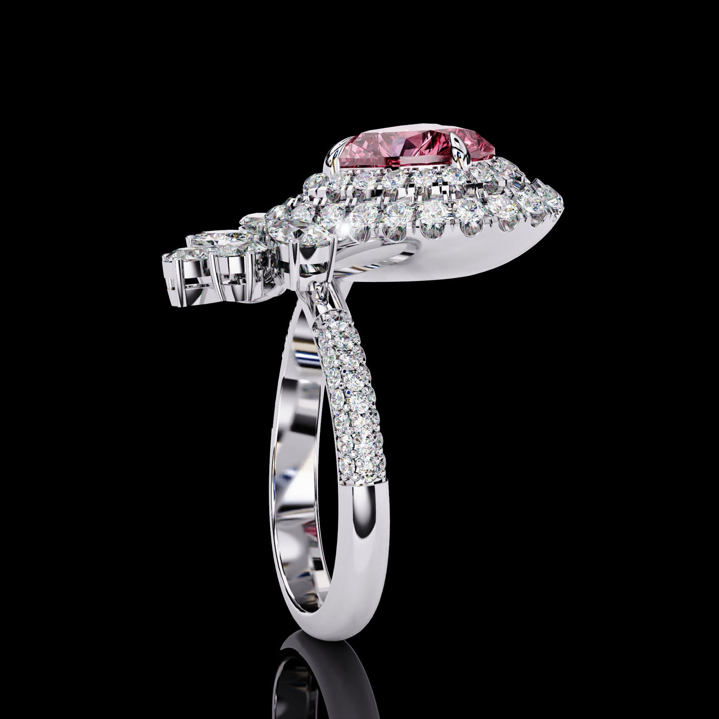 Main Stone
Color : FG
Clarity: VVS-VS
Shape: HEART
Carat Weight Main Stone : 2.58CT
Carat Weight Side Stone : 1.43CT
Type: Lab-Grown Diamond
SKU:MP13S
JewelleRosy Heart Cut Engagement Ring White Gold