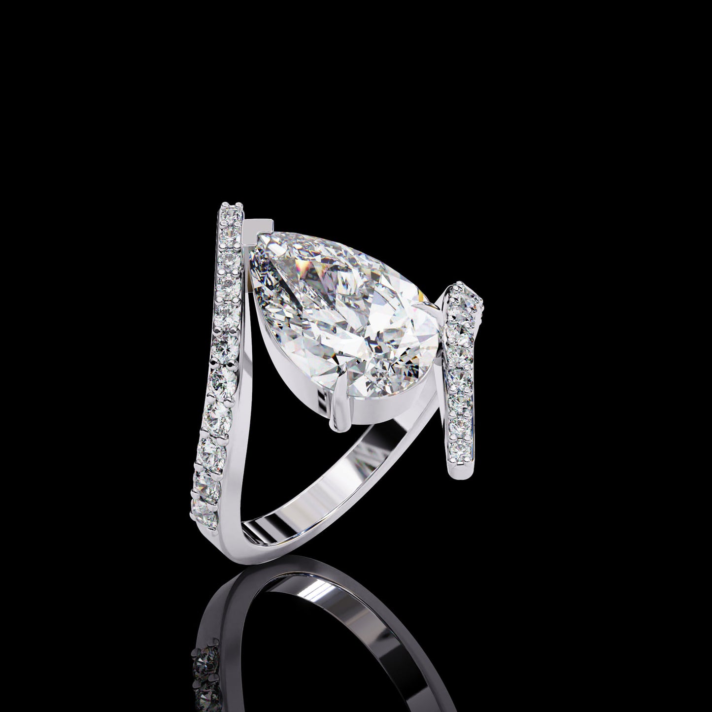 Main Stone
Color : FG
Clarity: VVS-VS
Shape: PEAR
Carat Weight Main Stone : 3.07CT
Carat Weight Side Stone : 0.437CT
Type: Lab-Grown Diamond
SKU: MP15S
JewellOcean Pear Cut Engagement Ring White Gold