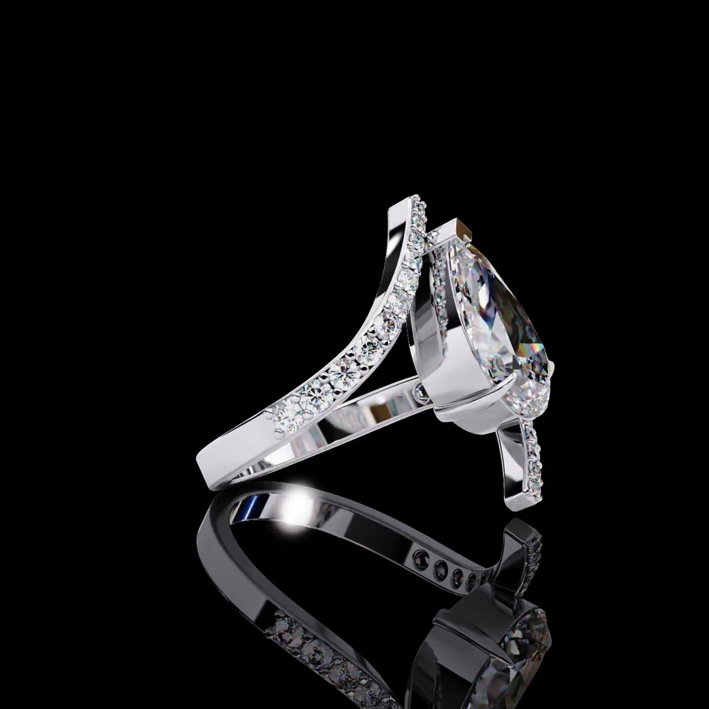 Main Stone
Color : FG
Clarity: VVS-VS
Shape: PEAR
Carat Weight Main Stone : 3.07CT
Carat Weight Side Stone : 0.437CT
Type: Lab-Grown Diamond
SKU: MP15S
JewellOcean Pear Cut Engagement Ring White Gold