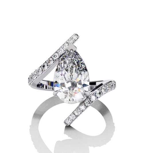 Main Stone
Color : FG
Clarity: VVS-VS
Shape: PEAR
Carat Weight Main Stone : 3.07CT
Carat Weight Side Stone : 0.437CT
Type: Lab-Grown Diamond
SKU: MP15S
JewellOcean Pear Cut Engagement Ring White Gold