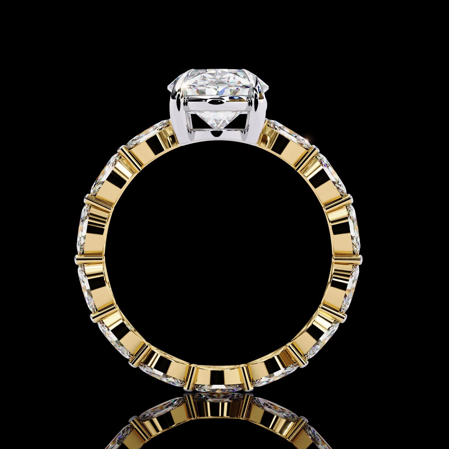 Side of Jared Jewelry inspired Oval Cut Lab Diamond Love Ring for Women