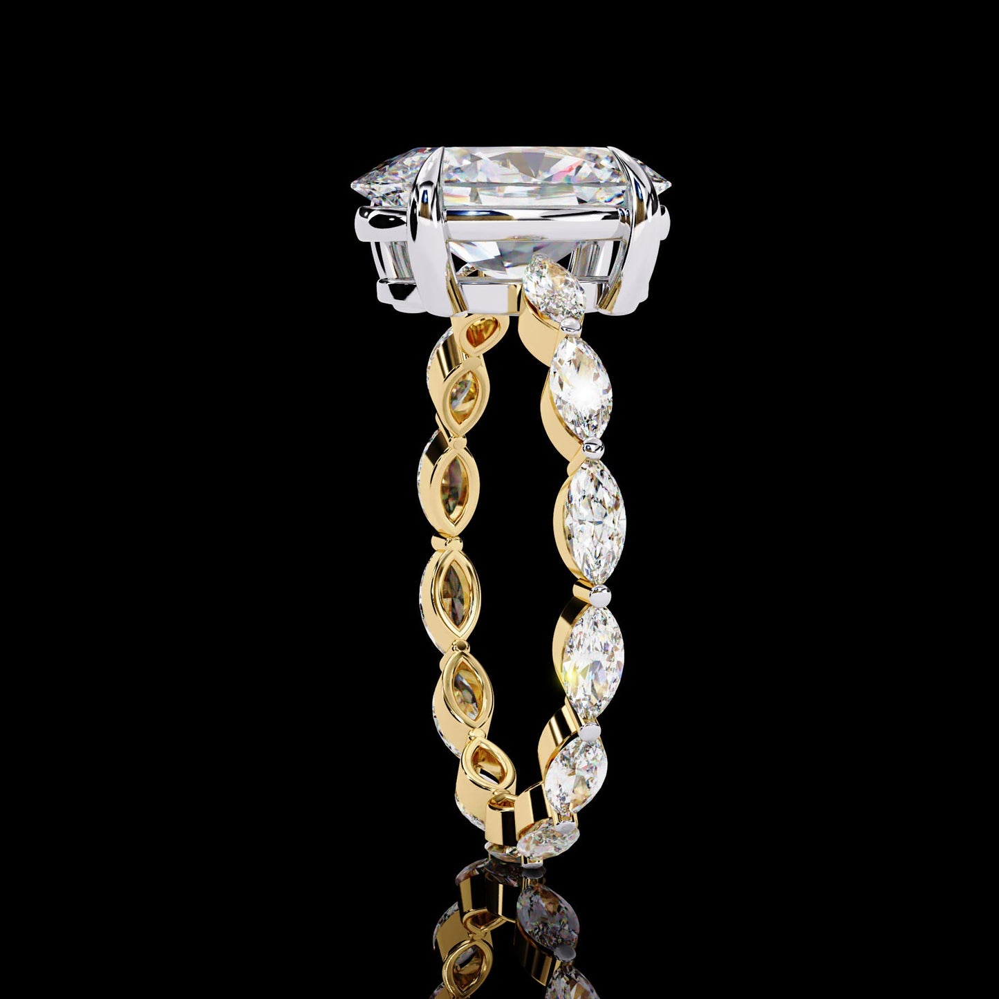 SIde of Jared Jewelry inspired Oval Cut Lab Diamond Love Ring for Women
