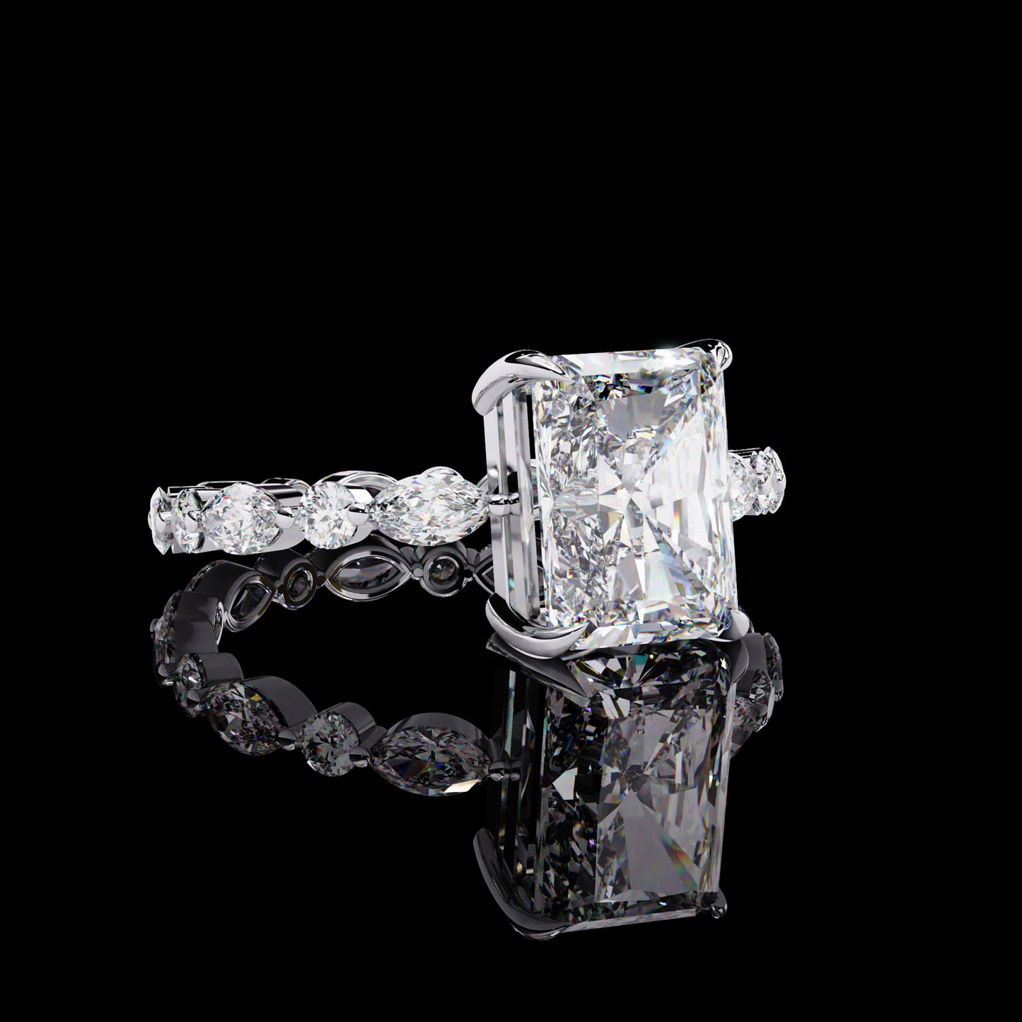 Main Stone
Color : FG
Clarity: VVS-VS
Shape: REDIANT
Carat Weight Main Stone : 2.80CT
Carat Weight Side Stone : .084CT
Type: Lab-Grown Diamond
SKU:MP6S
JewellBright Star White Gold