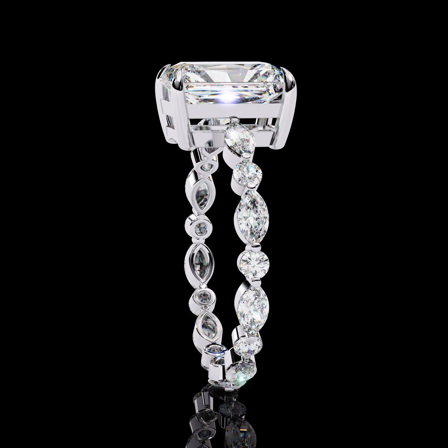 Main Stone
Color : FG
Clarity: VVS-VS
Shape: REDIANT
Carat Weight Main Stone : 2.80CT
Carat Weight Side Stone : .084CT
Type: Lab-Grown Diamond
SKU:MP6S
JewellBright Star White Gold