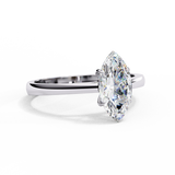 0.86CT Marquise Cut Solitaire Engagement Ring White Gold