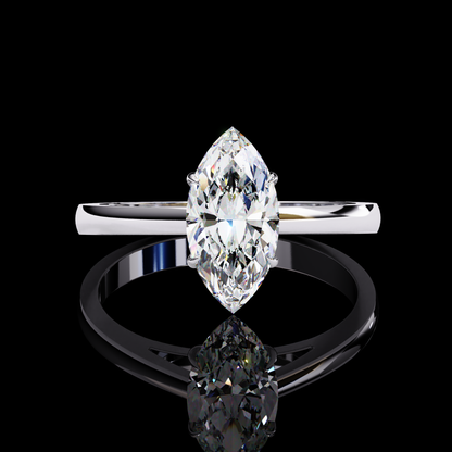 0.86CT Marquise Cut Solitaire Engagement Ring White Gold