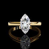 0.86CT Marquise Cut Solitaire Engagement Ring GOLD