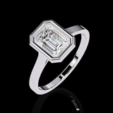 1.31 Carat Emerald Cut LAB Diamond Solitaire Engagement Ring  White Gold