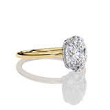 Elegant Oval Cut Solitaire Ring Gold