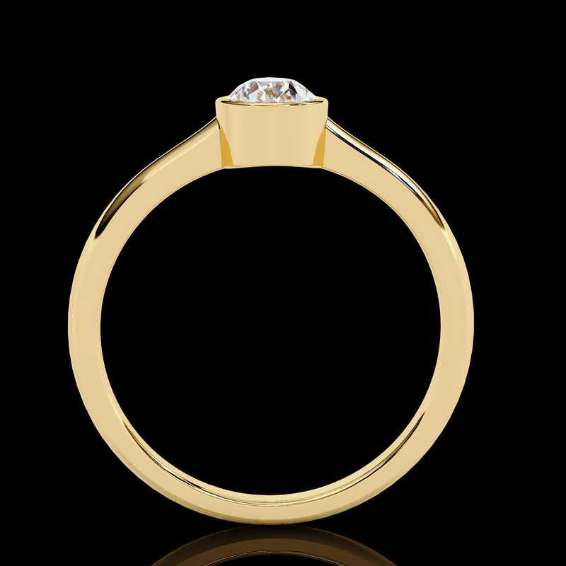 0.58 Carat Pear Cut LAB Diamond Solitaire Engagement Ring  ROSE GOLD