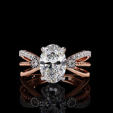 Buy Unique Womne's Pavé Oval Lab Diamond For Wedding Love Proposal