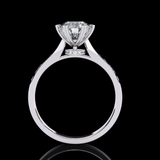 Lunar Blaze Round Cut LAB Diamond Solitaire Engagement Ring White Gold