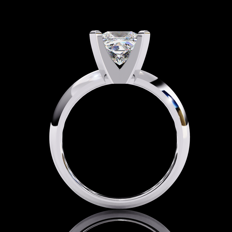 1.72 Carat Princess Cut LAB Diamond Solitaire Engagement Ring White Gold