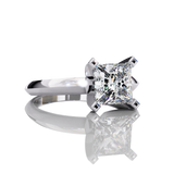1.72 Carat Princess Cut LAB Diamond Solitaire Engagement Ring White Gold