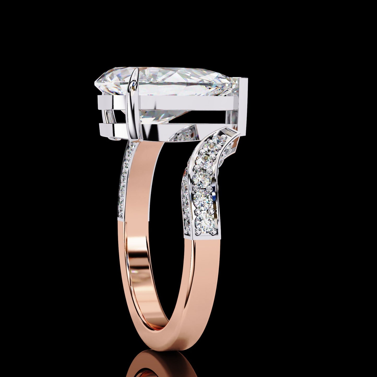 Stunning 3 ct Diamond Ring: Pear-Cut Masterpiece for Timeless Elegance