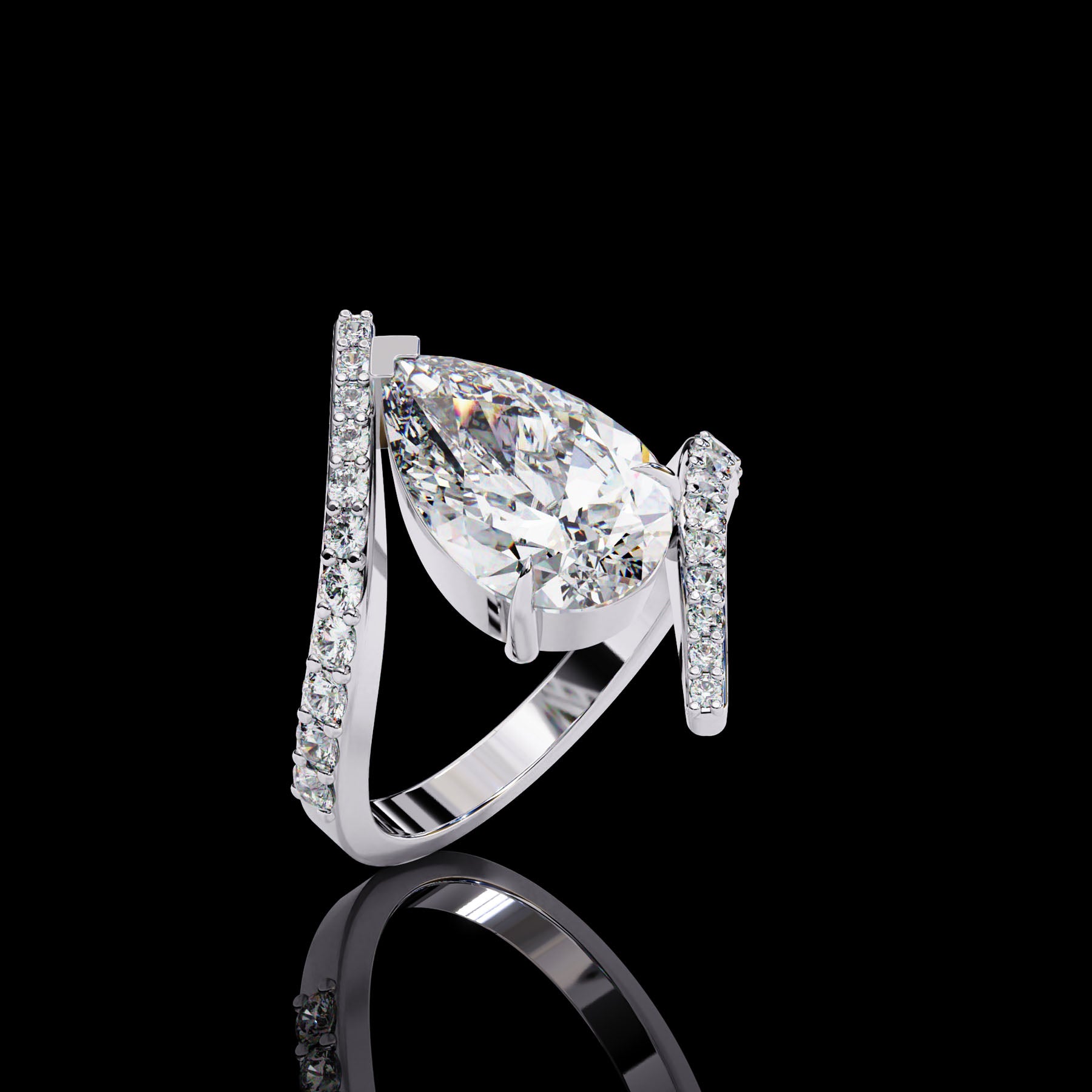 Main Stone

Color : FG
Clarity: VVS-VS

Shape: PEAR

Carat Weight Main Stone : 3.07CT

Carat Weight Side Stone : 0.437CT

Type: Lab-Grown Diamond

SKU: MP15S

JewellOcean Pear Cut Engagement Ring White Gold