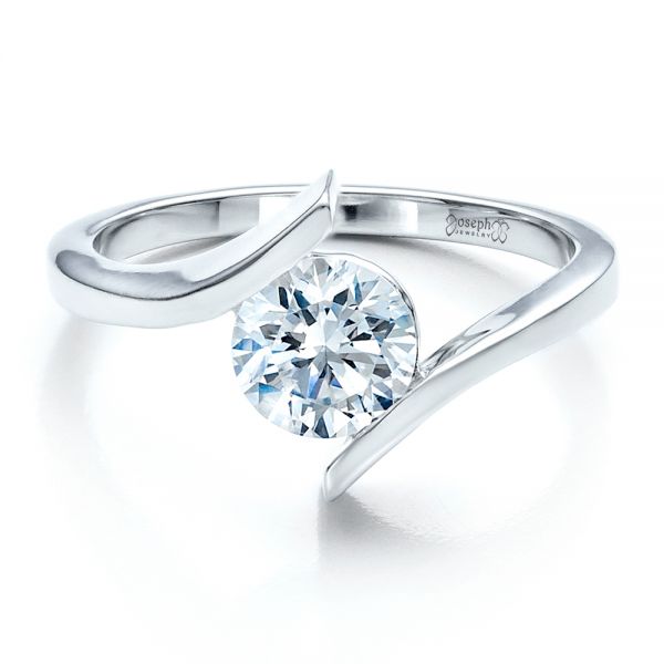 Eternal Radiance Round Cut LAB Diamond Solitaire Engagement Ring White Gold