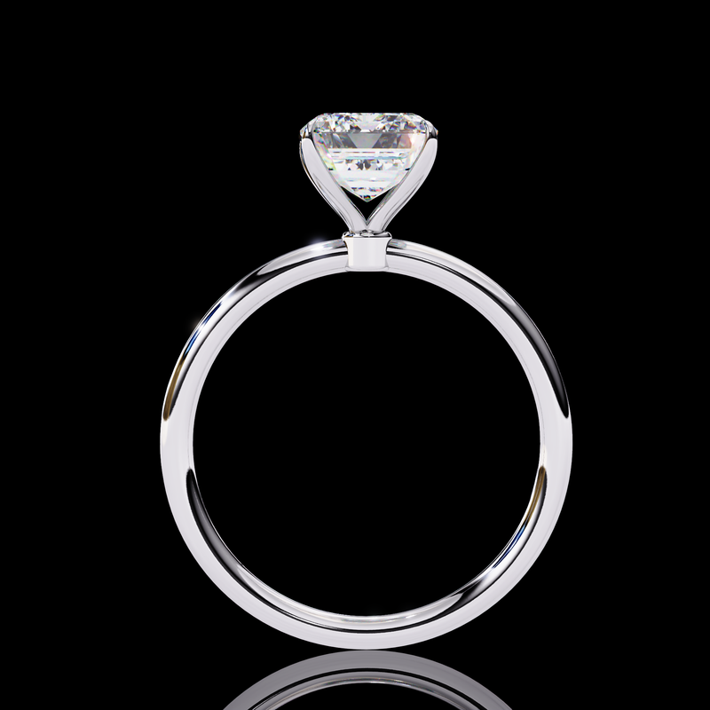 3.03 Carat Radiant Cut LAB Diamond Solitaire Engagement Ring White Gold