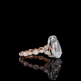 Side Diamond Pavé Pear Lab Diamond Ring Inspires from ShaneCo