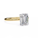 3.03 Carat Radiant Cut LAB Diamond Solitaire Engagement Ring  GOLD