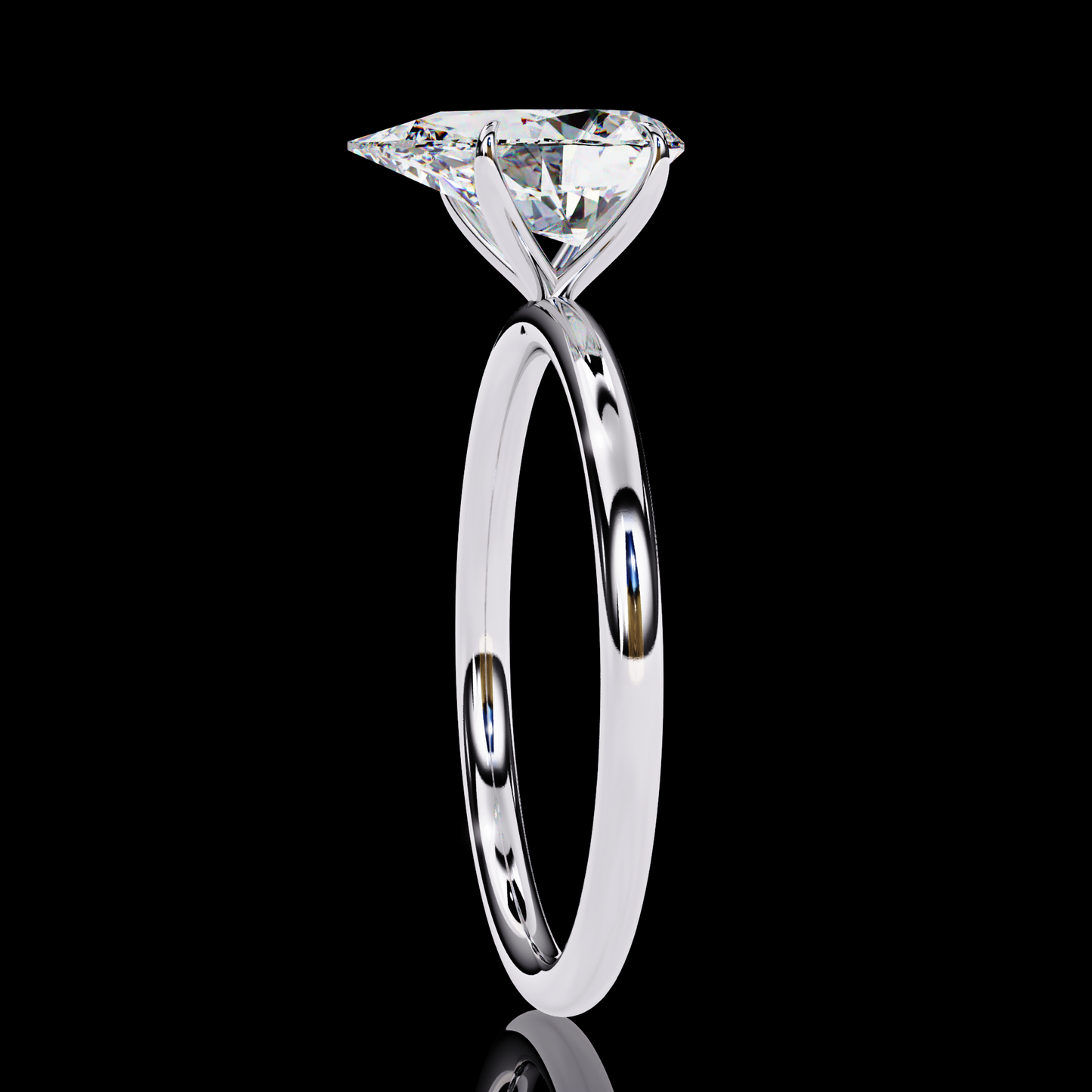 1.20 Carat Pear Cut LAB Diamond Solitaire Engagement Ring White Gold