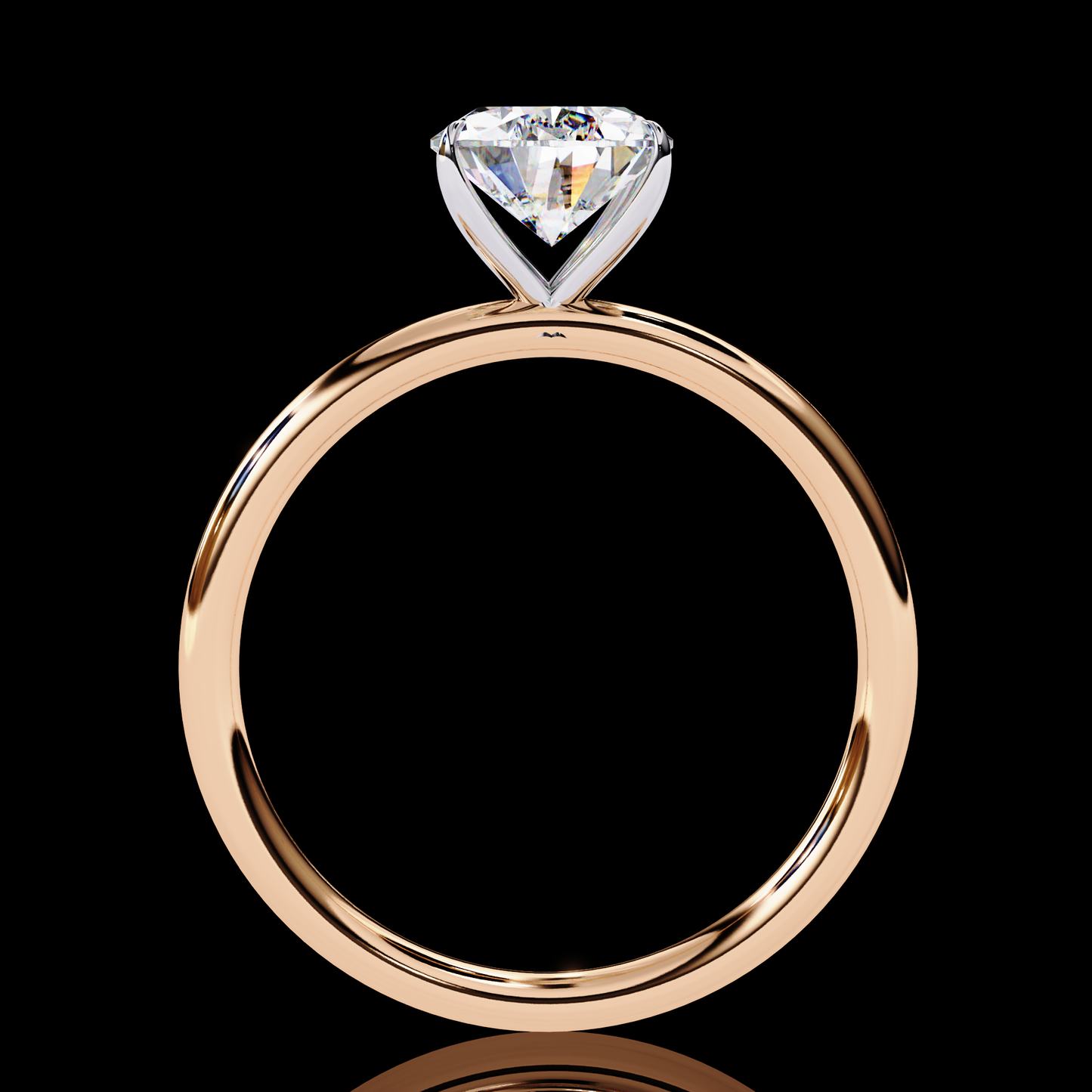 1.20 Carat Pear Cut LAB Diamond Solitaire Engagement Ring ROSE GOLD