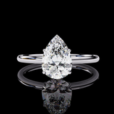 1.20 Carat Pear Cut LAB Diamond Solitaire Engagement Ring White Gold
