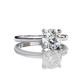 Eeverglowing Bloom Round Cut LAB Diamond Solitaire Engagement Ring