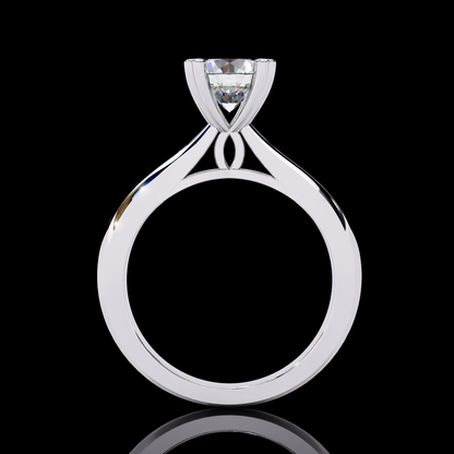 Eternal Ember Round Cut LAB Diamond Solitaire Engagement Ring White Gold