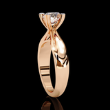 Eternal Ember Round Cut LAB Diamond Solitaire Engagement Ring ROSE GOLD