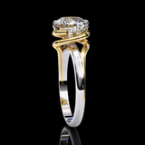 Twisted Vine Round Cut Solitaire Engagement Ring  GOLD