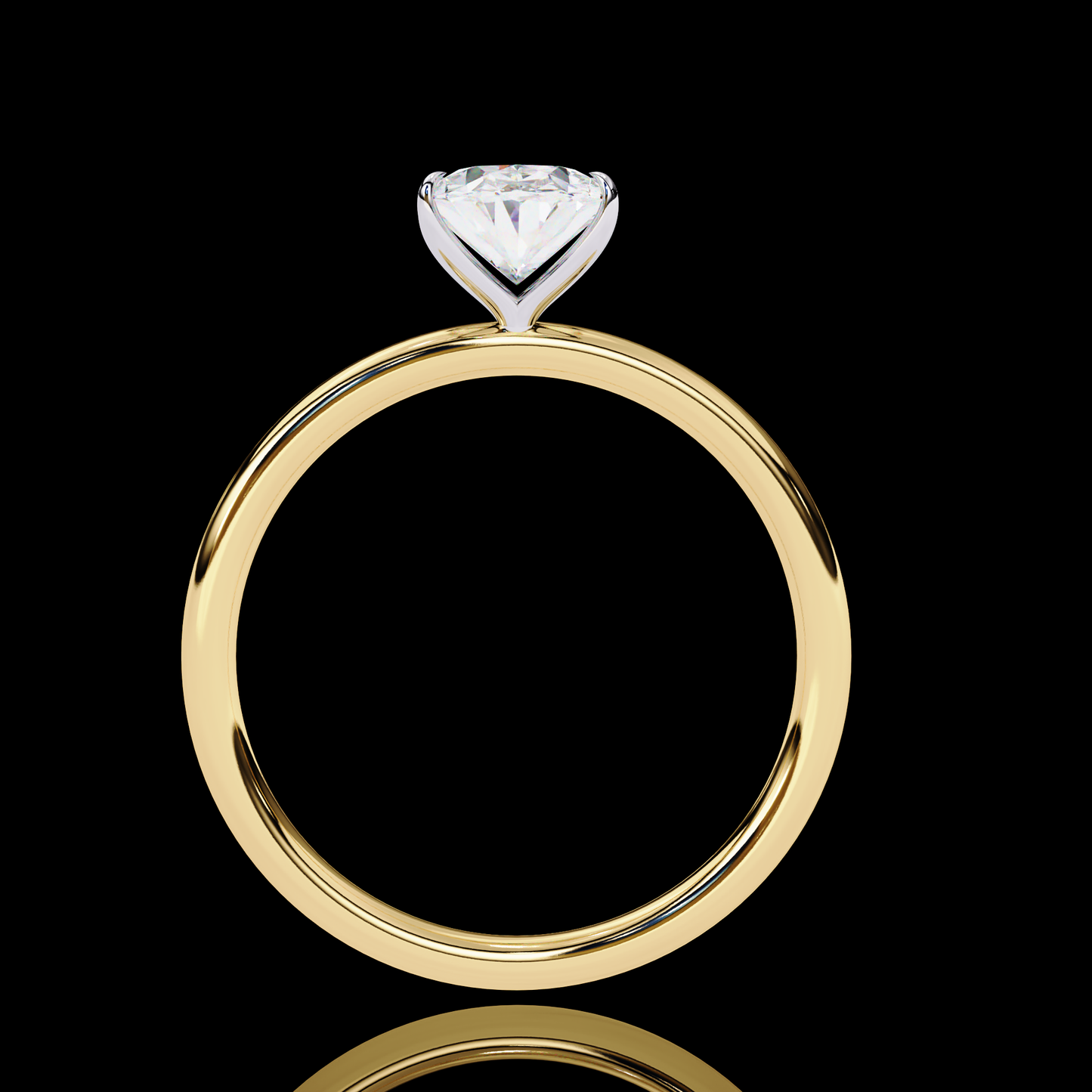 1.20 Carat Oval Cut LAB Diamond Solitaire Engagement Ring  GOLD