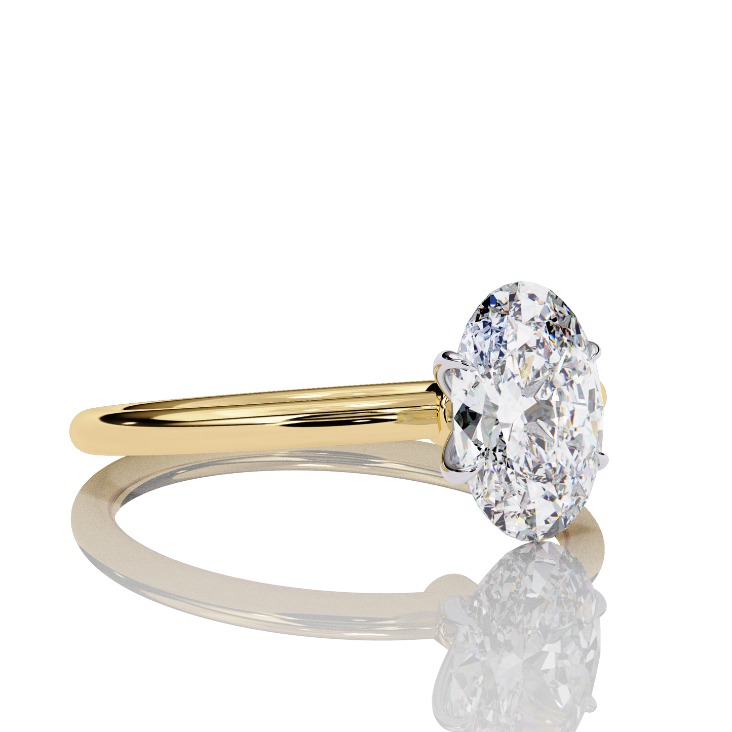 1.20 Carat Oval Cut LAB Diamond Solitaire Engagement Ring  GOLD