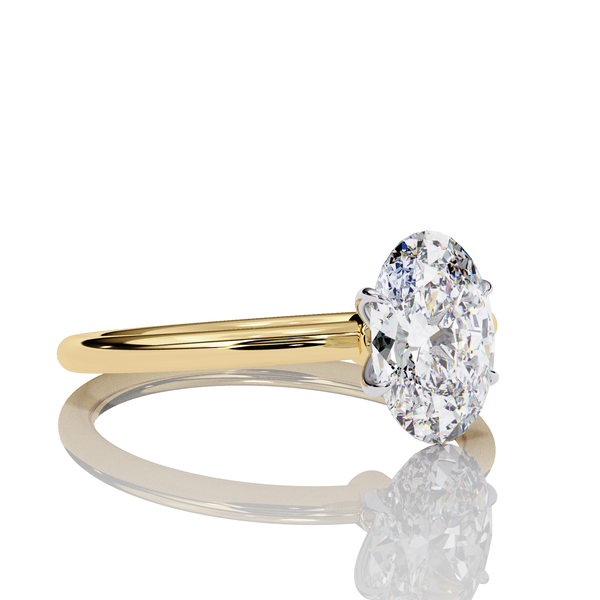 1.20 Carat Oval Cut LAB Diamond Solitaire Engagement Ring  GOLD