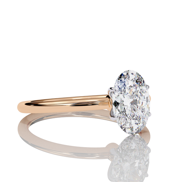 1.20 Carat Oval Cut LAB Diamond Solitaire Engagement Ring ROSE GOLD