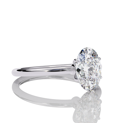 1.20 Carat Oval Cut LAB Diamond Solitaire Engagement Ring White Gold