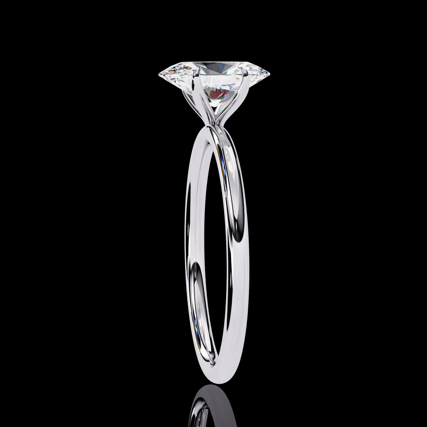 1.20 Carat Oval Cut LAB Diamond Solitaire Engagement Ring White Gold