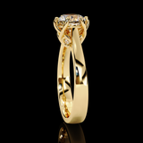Luxe Cut LAB Diamond Solitaire Engagement Ring GOLD