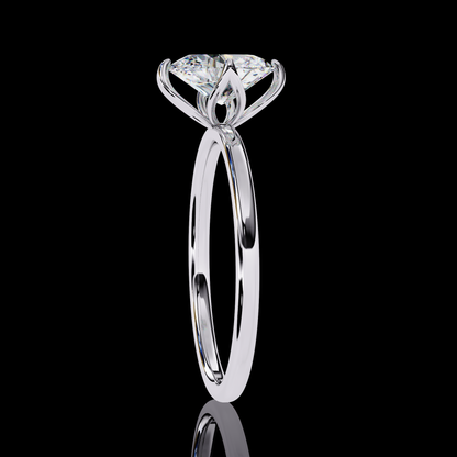 1.09 Carat Oval Cut LAB Diamond Solitaire Engagement Ring White Gold