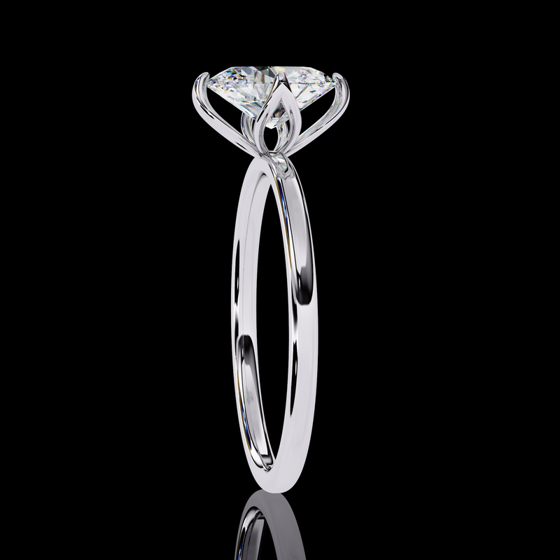 1.09 Carat Oval Cut LAB Diamond Solitaire Engagement Ring White Gold