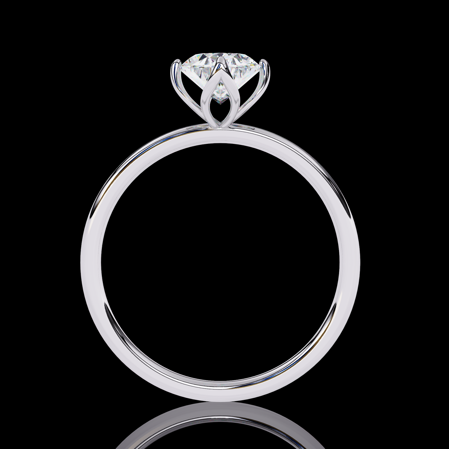 1.09 Carat Oval Cut LAB Diamond Solitaire Engagement Ring White Gold