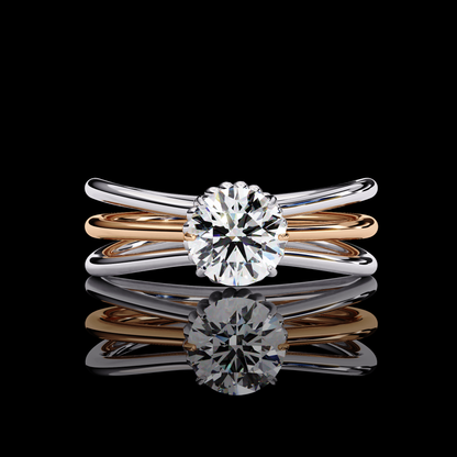 Vintage Style Round Brilliant Solitaire Ring White Ring