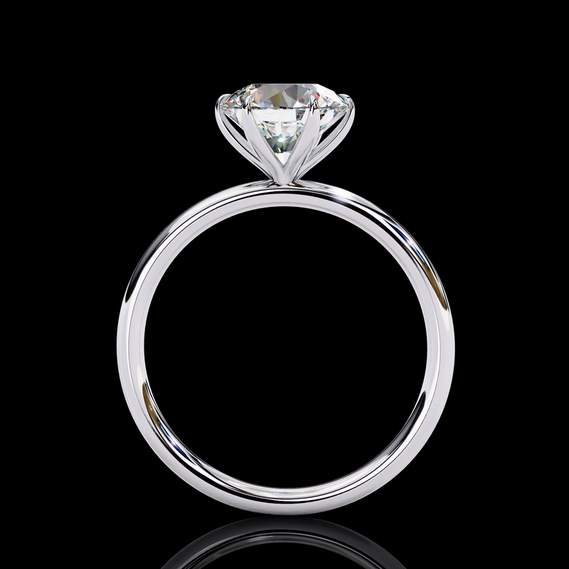 1.57 Carat Round Cut LAB Diamond Solitaire Engagement Ring White Gold