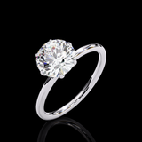 1.57 Carat Round Cut LAB Diamond Solitaire Engagement Ring White Gold