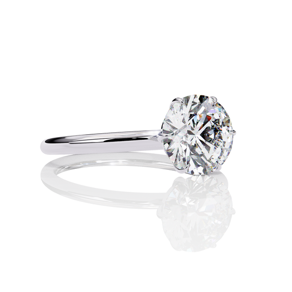 1.57 Carat Round Cut LAB Diamond Solitaire Engagement Ring White Gold