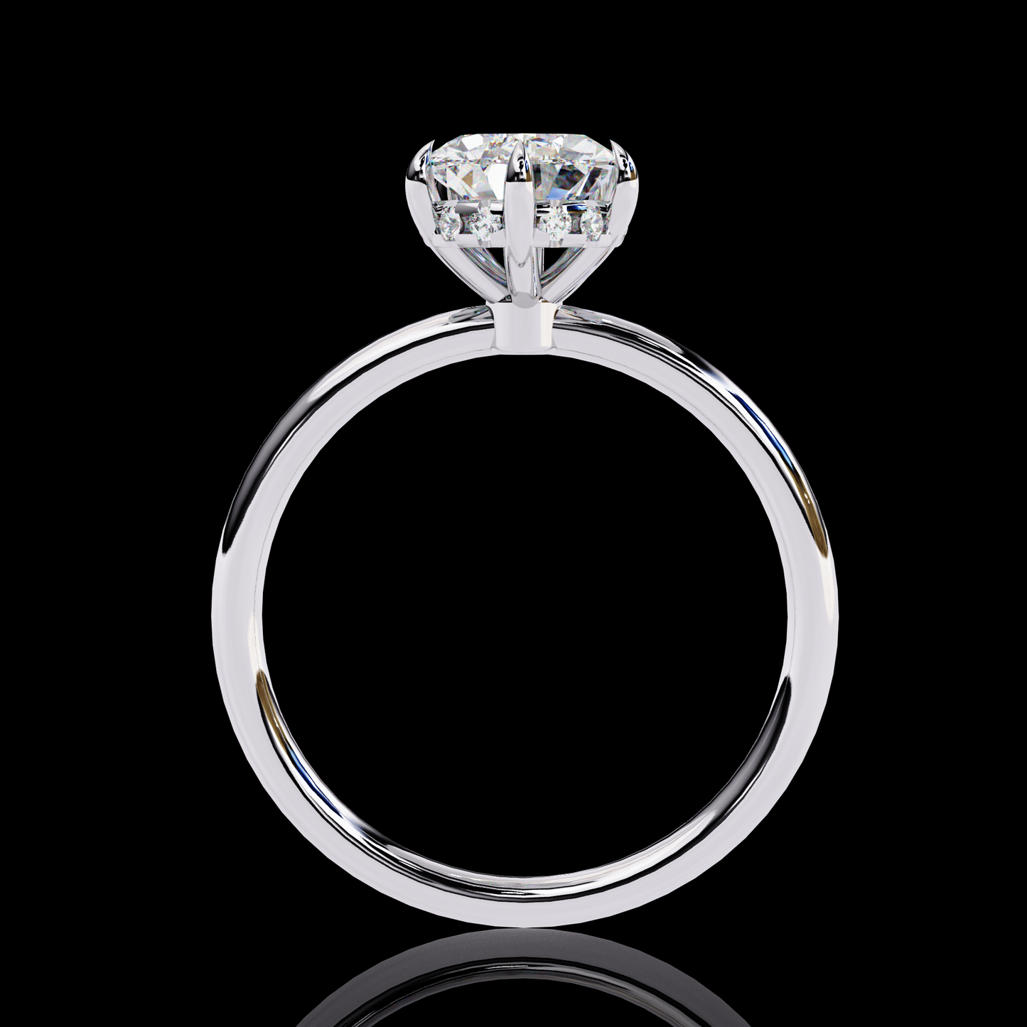 1.81 Carat Pear Cut LAB Diamond Solitaire Engagement Ring White Gold