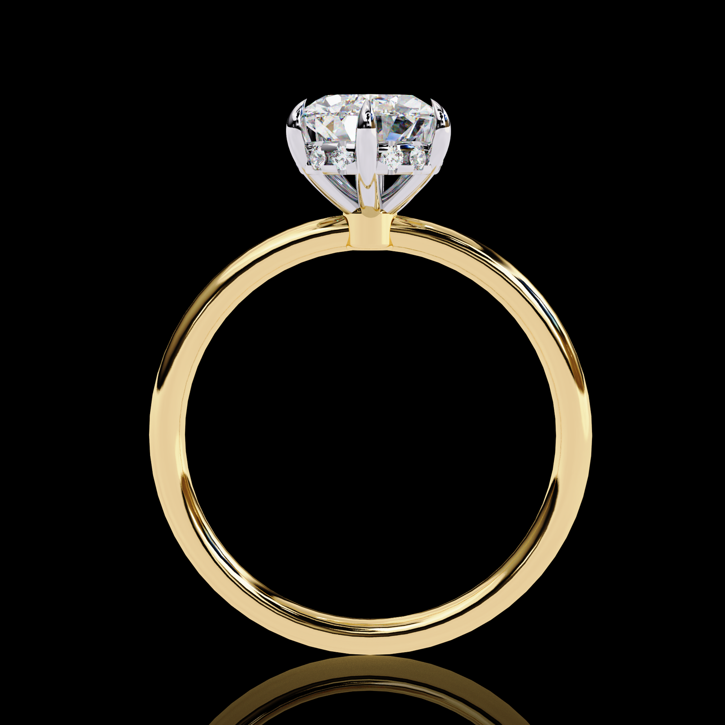 1.81 Carat Pear Cut LAB Diamond Solitaire Engagement Ring  GOLD