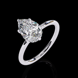 1.81 Carat Pear Cut LAB Diamond Solitaire Engagement Ring White Gold